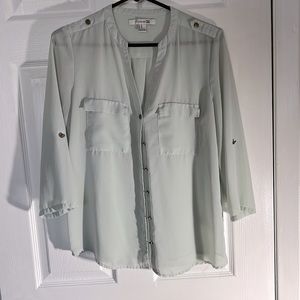 Forever 21 Light sheer blue blouse size medium